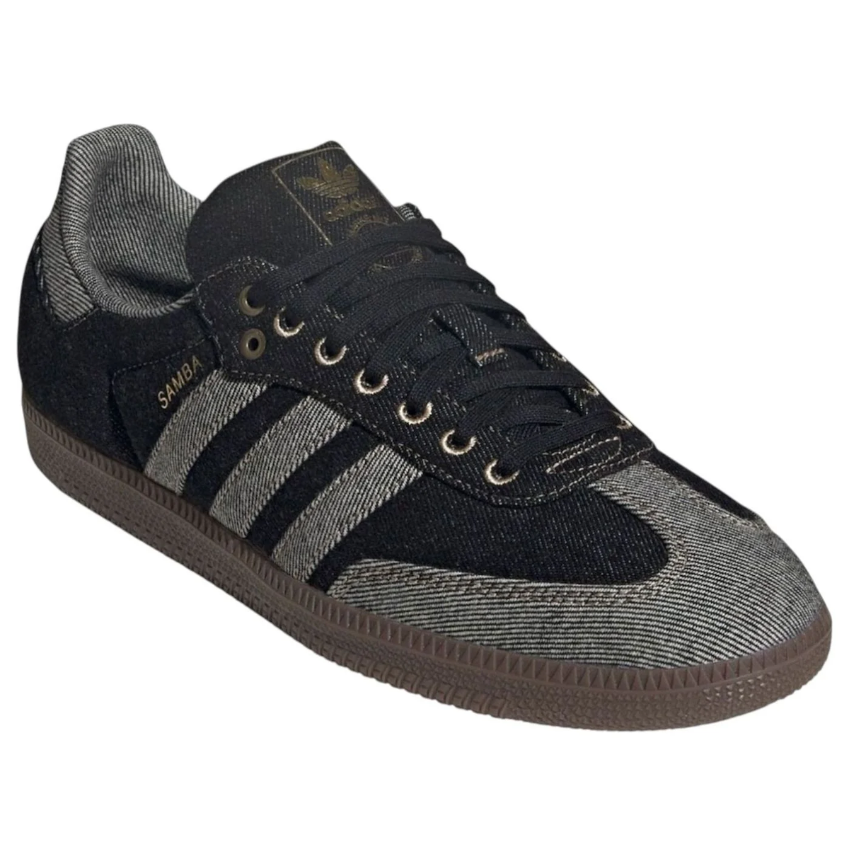 adidas Samba Black Denim Sneakers (KJ8858)