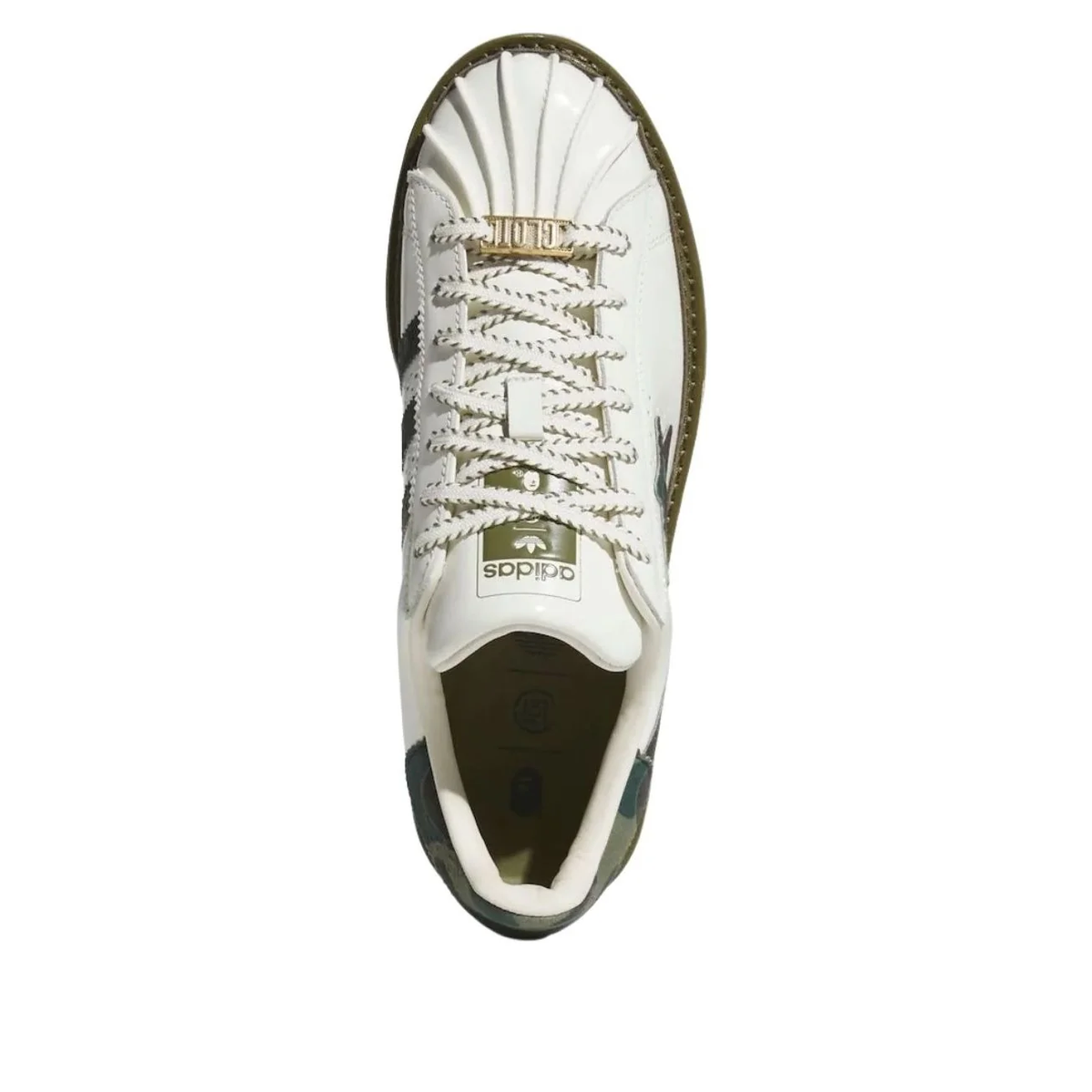 adidas x CLOT x BAPE Superstar Green Camo Shoes (KJ1473)