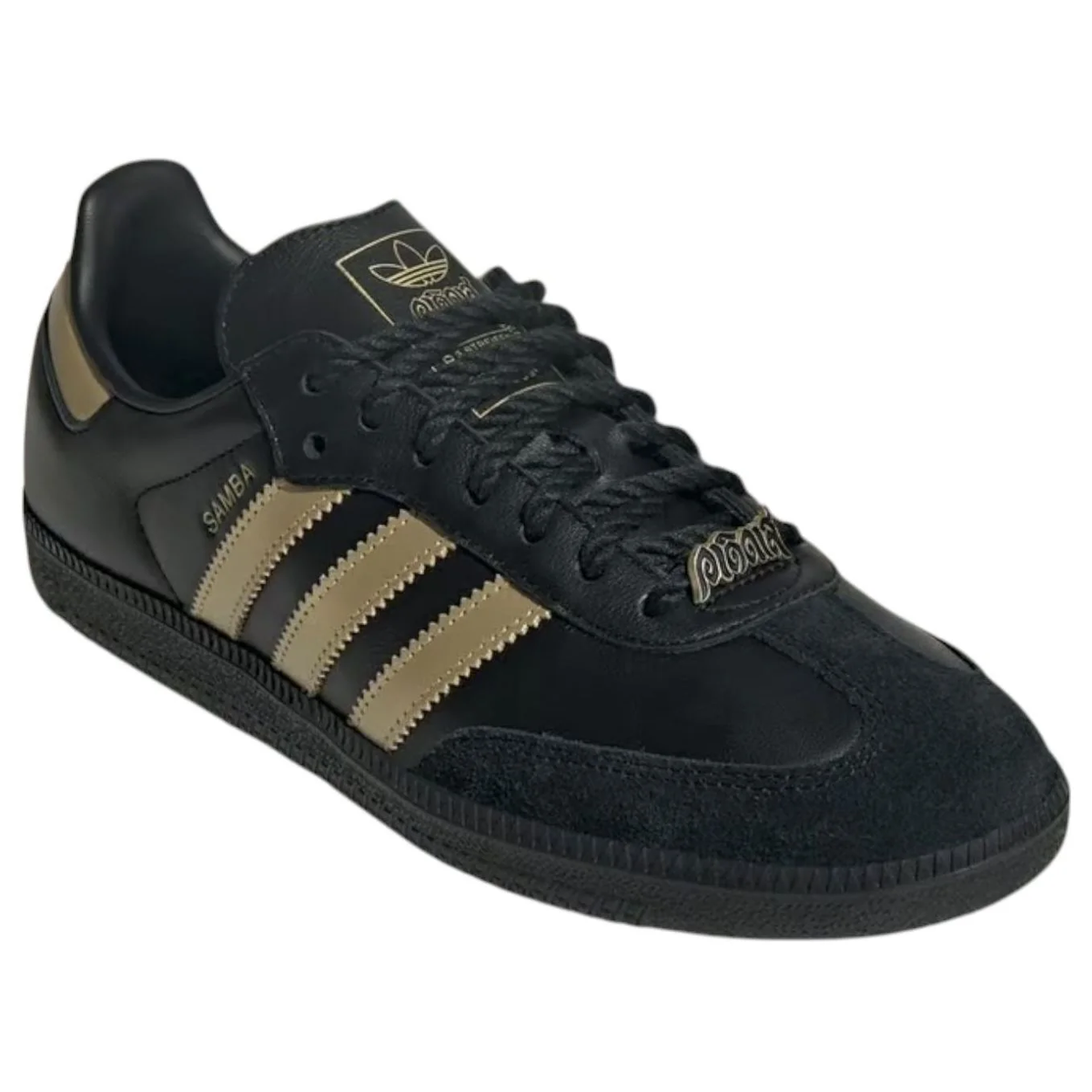 adidas x Dry Clean Only Samba OG Black Gold Sneakers (KI5854)