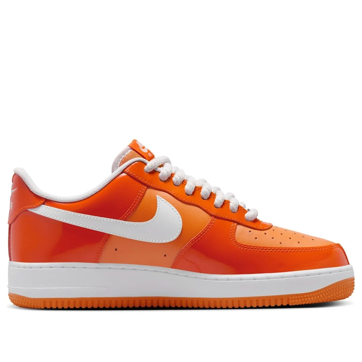 Nike Air Force 1 ’07 LV8 “Orange White Patent” (HV9405-800)