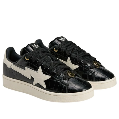 adidas x A Bathing Ape Campus 00s Black White Sneakers (KJ8851)