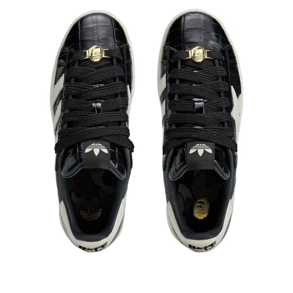 adidas x A Bathing Ape Campus 00s Black White Sneakers (KJ8851)