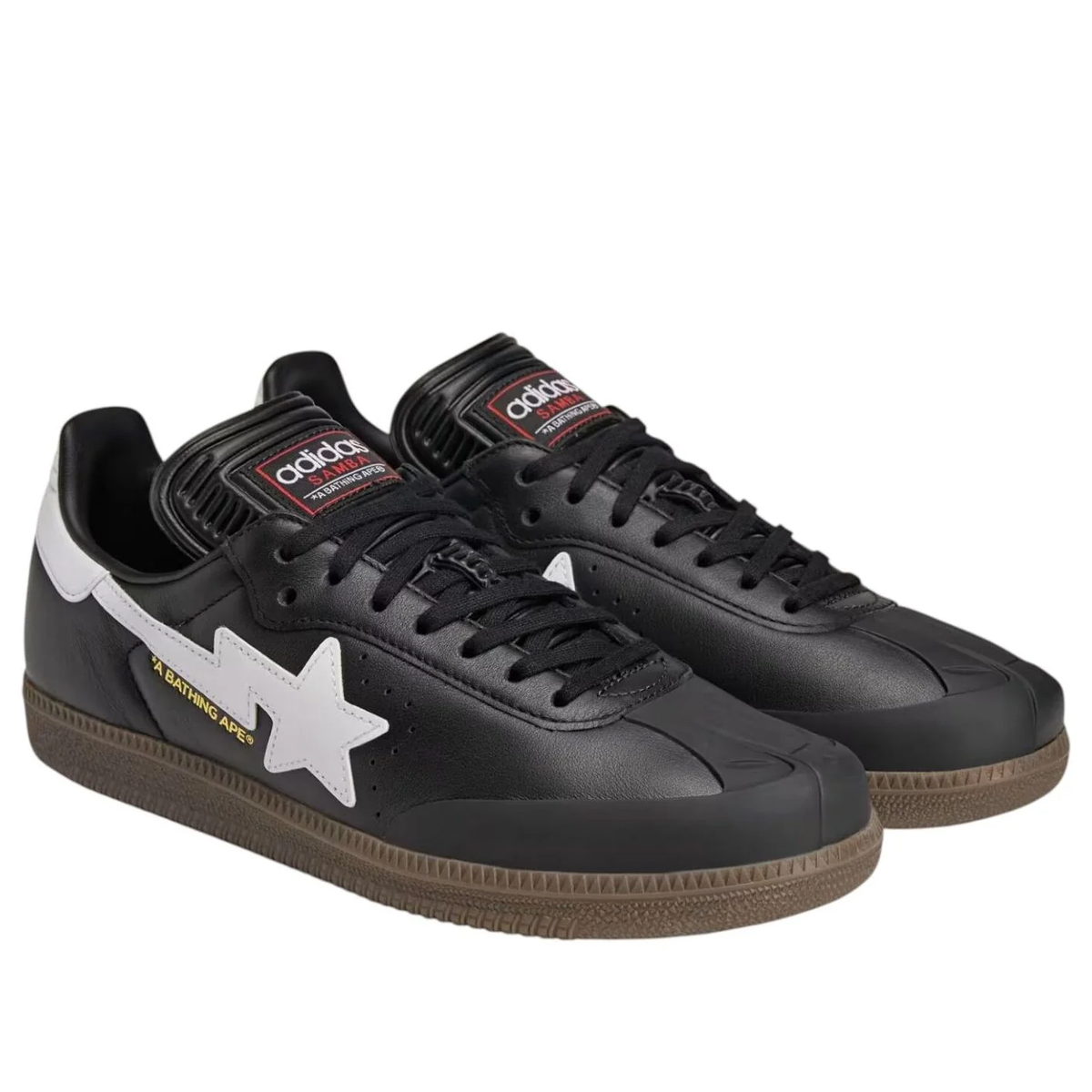 adidas x BAPE Samba Core Black Sneakers (JR9246)