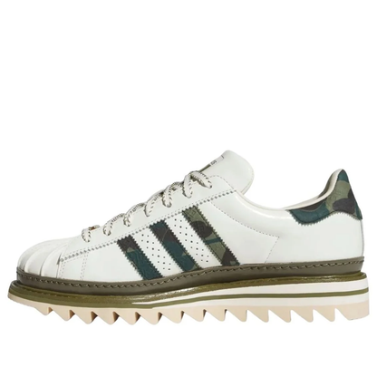 adidas x CLOT x BAPE Superstar Green Camo Shoes (KJ1473)