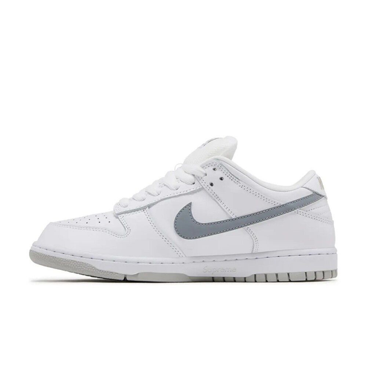 Nike x Supreme SB Dunk Low “94 White Metallic Silver” (HQ8487-100)