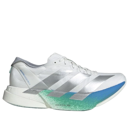 adidas Adizero Adios Pro 4 Crystal White Matte Silver Glory Green (JR6354)