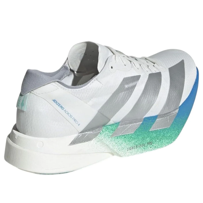 adidas Adizero Adios Pro 4 Crystal White Matte Silver Glory Green (JR6354)