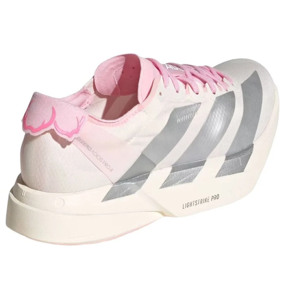 adidas Adizero Adios Pro 4 White Silver Metallic Clear Pink (JQ4446)