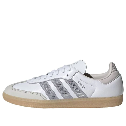 (WMNS) adidas Samba OG White Silver Metallic Sneakers (KK0063)