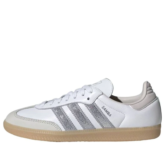 (WMNS) adidas Samba OG White Silver Metallic Sneakers (KK0063)