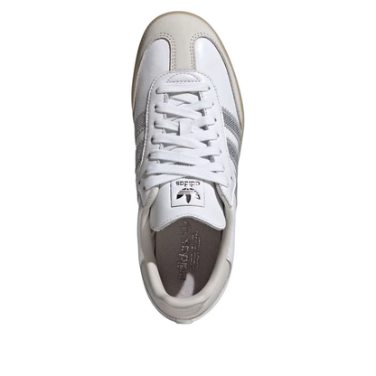 (WMNS) adidas Samba OG White Silver Metallic Sneakers (KK0063)