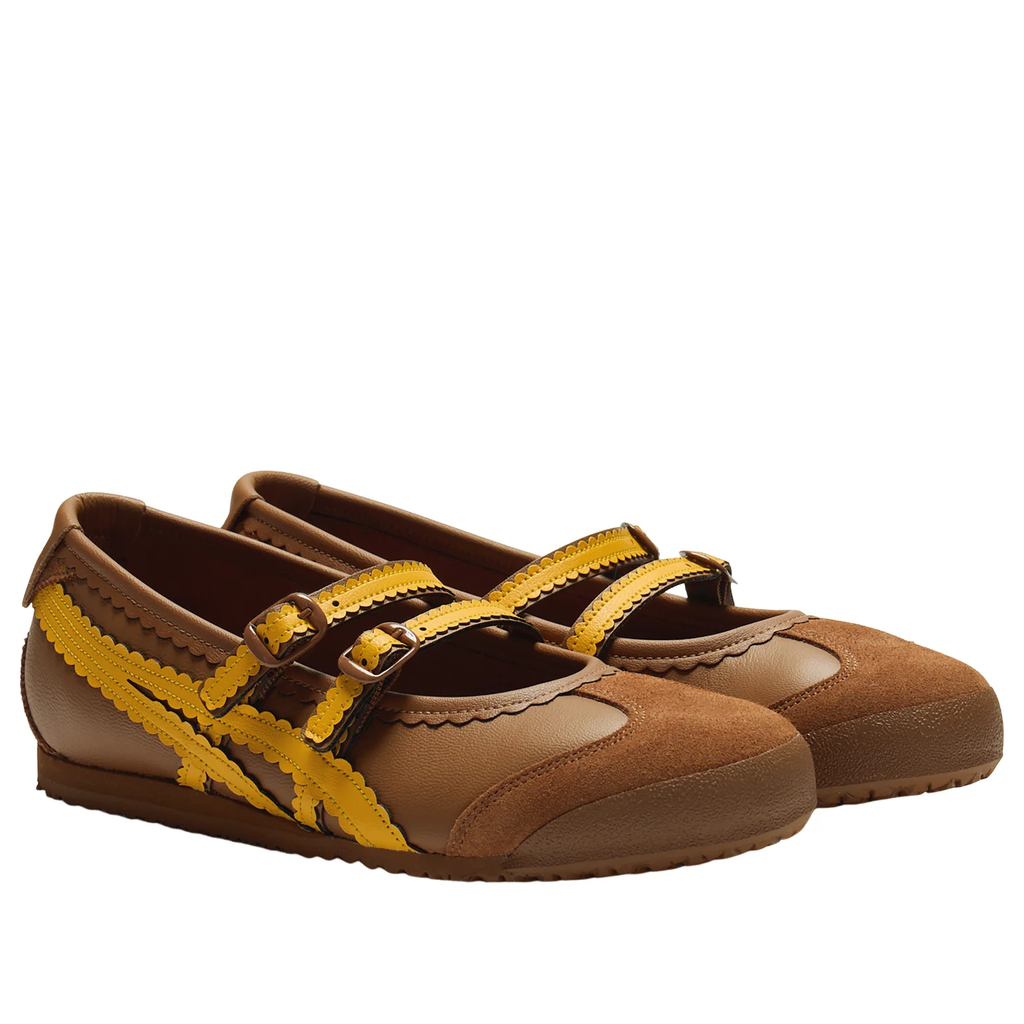 (WMNS) Onitsuka Tiger Mexico 66 TGRS "Brown Sunflower Yellow" (1182A678-201)